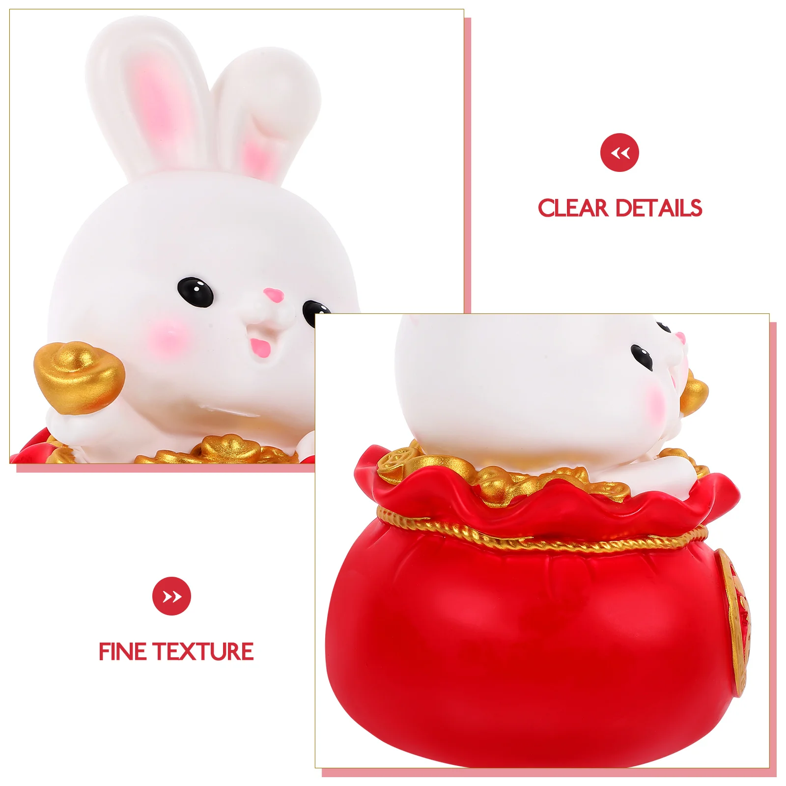 Creative Bunny Piggy Bank Reusable Coin Saving Jar for Kids Adorable Rabbit Shape Desktop Ornament Money Storage Solution