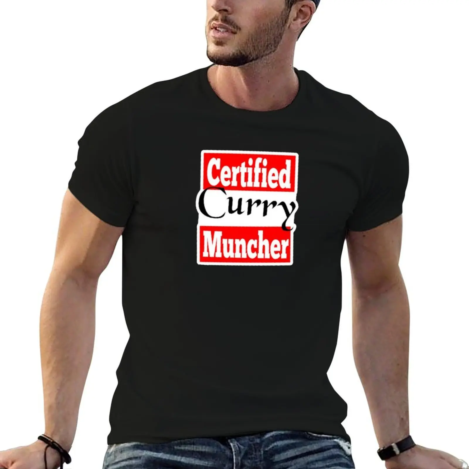 

man t Certified 100% Muncher cotton shirts t T-Shirt designer shirts Curry