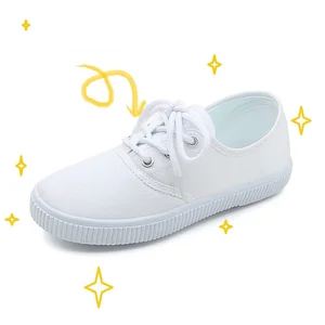 White Canvas Sneaker for children, father and son shoes, casual sports shoes for boy and girl, autumn 8 Main Sales Find - №1