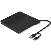 2in1 USB 3.0 Type-c 3.1 Slim External DVD RW CD VCD Writer Burner Drive +Reader Player   Optical Drives For Laptop PC computer N