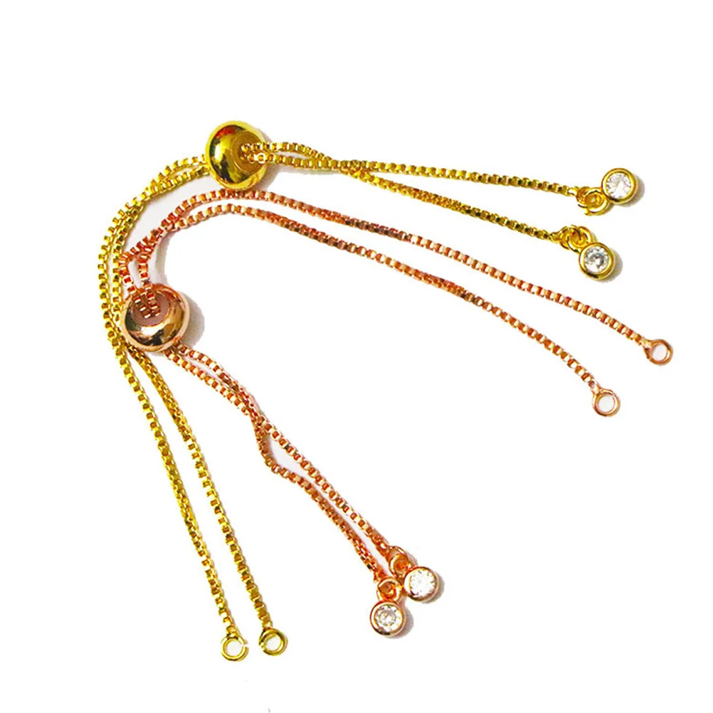 

3Pcs Chain Extender Necklace Adjustable Copper Jewelry Making Accessories Extended Chains for Bracelets DIY Jewelry Supplies