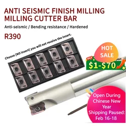 R390 C15/16/19/20/24/25/32 150-250mm 2T houlder finish milling cutter bar carbide insert R39011T3/1806 milling cutter bar