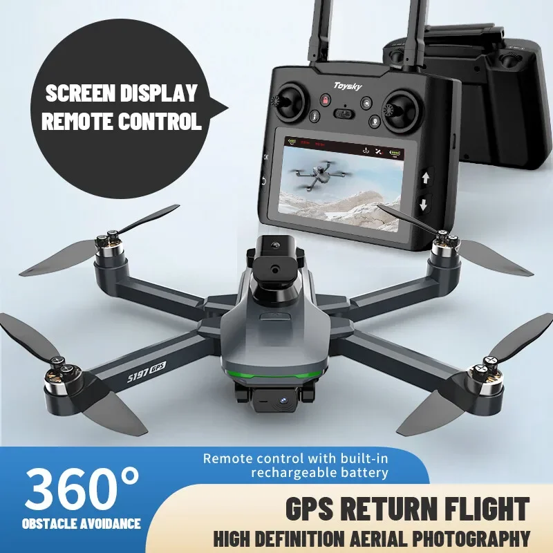 S197 Drone GPS WIFI FPV 4K Dual Camera Obstacle Avoidance Smart Follow Quadcopter