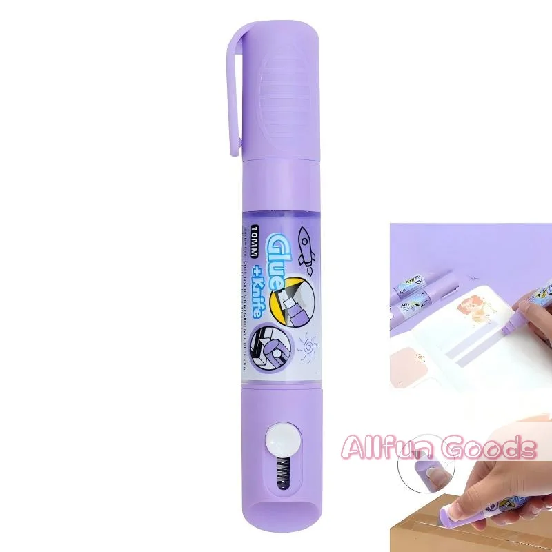 Thermal Label Correction Marker With Mini Box Cutter Cute, Thermal Paper Eraser, Privacy Information Coverage Fluid Liquid