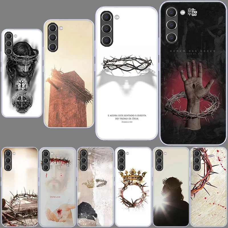 Jesus, The Crown of Thorns Phone Case for Samsung A54 A14 A24 A34 5G Galaxy A02S A03S A04S A12 A22 A32 A52 A72 A13 A23 A33 A53 A