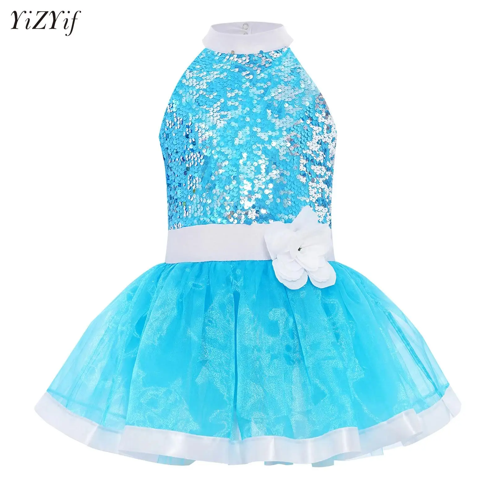 

New Kids Ballet Leotard Tutu Dress Sequines Ballerina Fairy Prom Party Performance Costume Girls Dance Wear Gymnastic Jersey