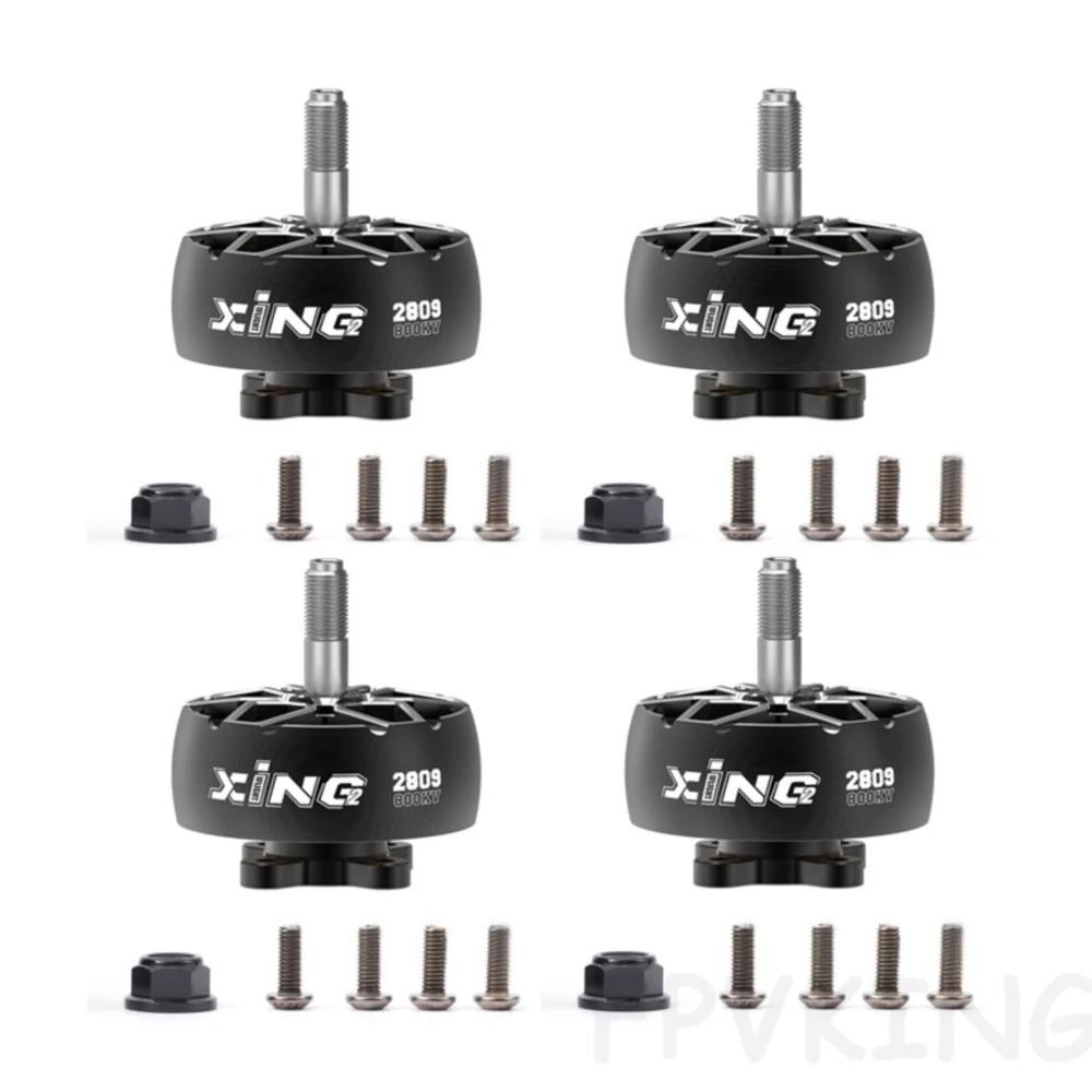 

iFlight XING2 2809 Бесщеточный двигатель 800KV/1250KV 4-6S Unibell 5 мм Вал из титанового сплава - предназначенный для дрона Nazgul Evoque F5 FPV