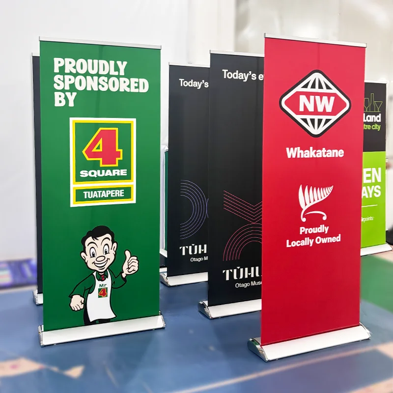 Teardrop Display Roll up Banner Stand Rollup Standee Aluminum Roll up Stand Retractable Pull up Banners for Advertising