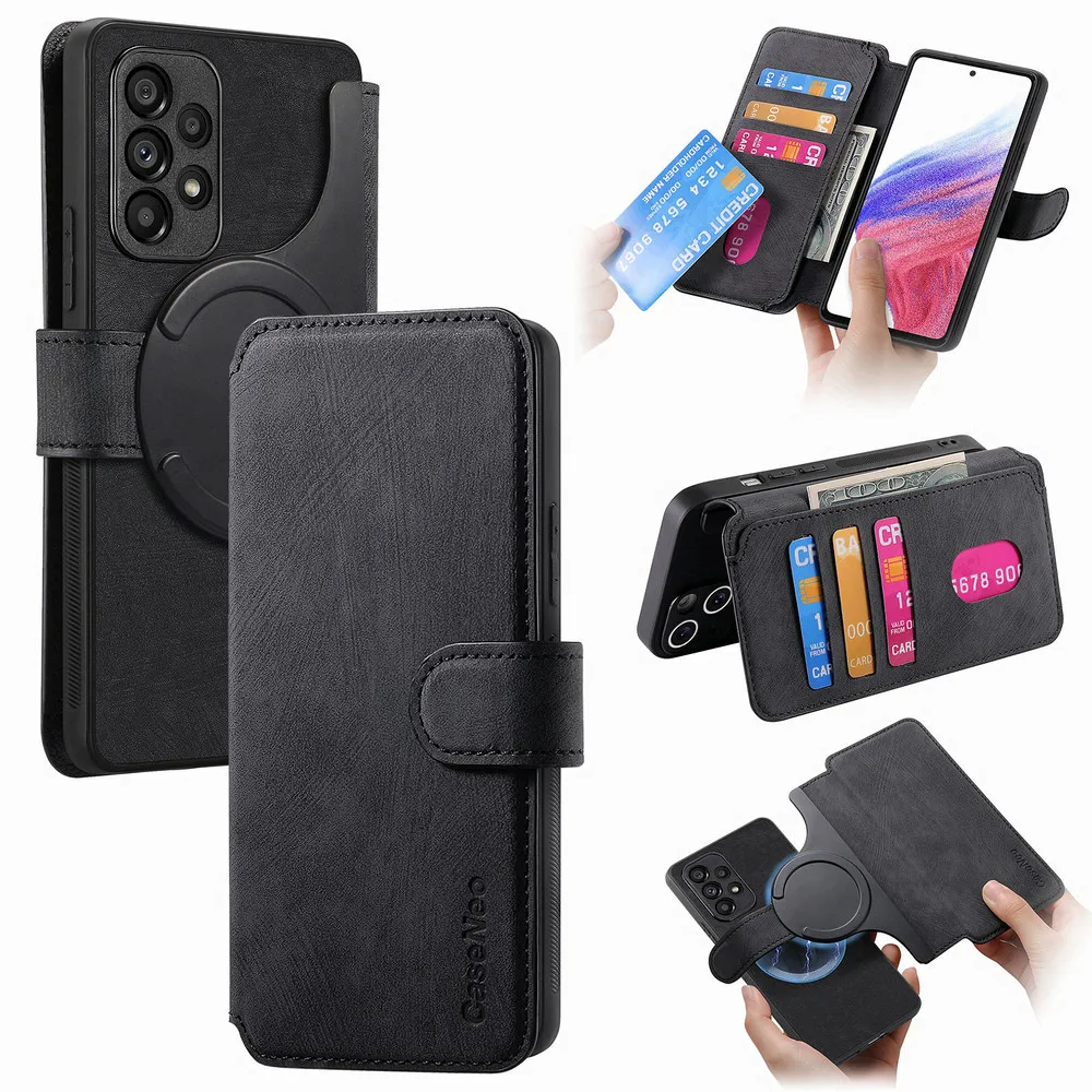 

2IN1 Detachable Leather Wallet Case For Samsung Galaxy A12 A22 A32 A52 A71 A51 A41 A31 A21S A70 A 50 30 S A82 A72 Quantum2 Cover