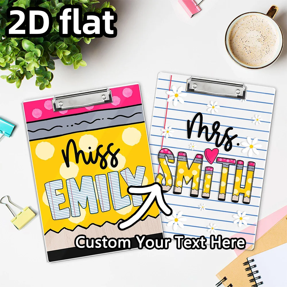 1PC Custom Folder - Personalized PMMA Vibrant Cartoon Cheerful Laser Engraved Name & Title Unique Gifts for Kids Daily Use