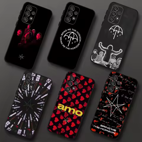 Bring Me The H-HorizonS BMTH Phone Case For Samsung Galaxy A20,A21s,A22,A31,A32,A52,A53,A72,73,A80,A91 Soft Black Cover