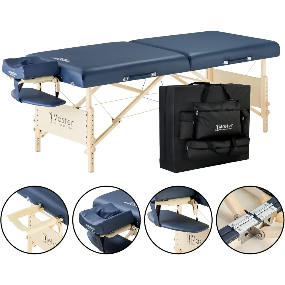 Coronado Portable Massage Table Pro Package- Adjustable Height,Working Capacity of 750 lbs. 3-Inch Foam Cushioning- Tattoo Bed