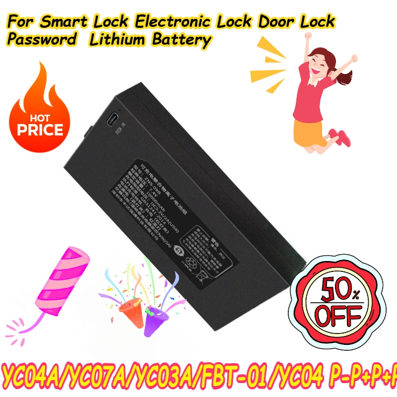 

for Smart Lock Electronic Lock Door Lock Password Lithium Battery