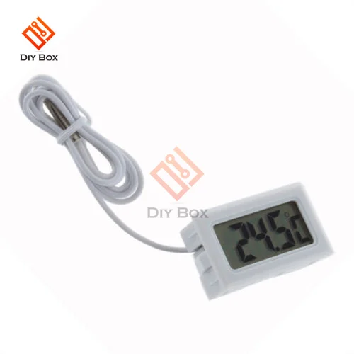 LCD Digital Thermometer Temperature Sensor Temp Meter Thermostat Thermal Regulator Controller 1M 3M Cable Probe FY-10