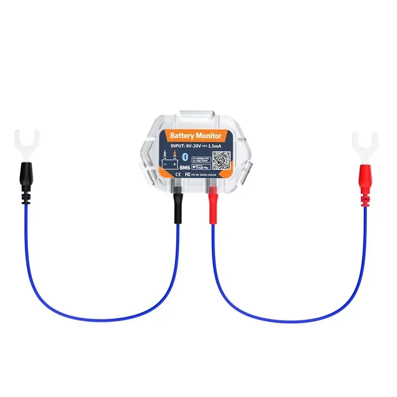 QUICKLYNKS-Monitor  batería  coche BM6 con Bluetooth 4,0, probador  batería de 12V, prueba de carga, Analizador de batería