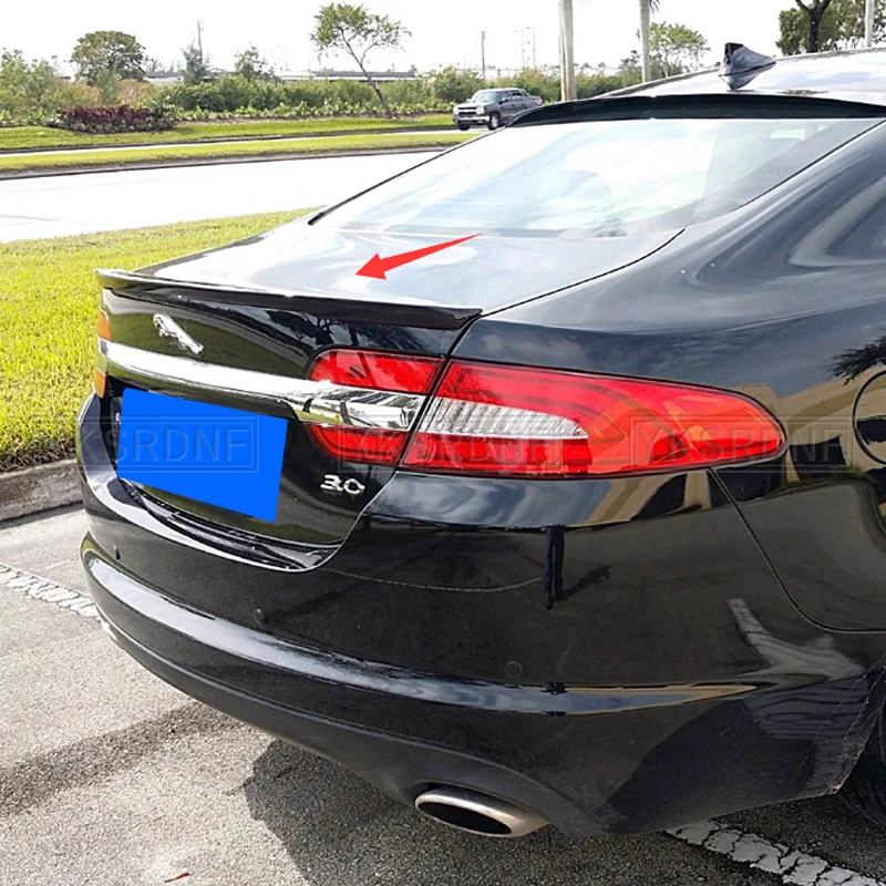 Car Styling High Quality PU Material Unpainted Color Rear Roof Wing Lip Trunk Spoiler Wing For Jaguar XF 2012 2013 2014 2015