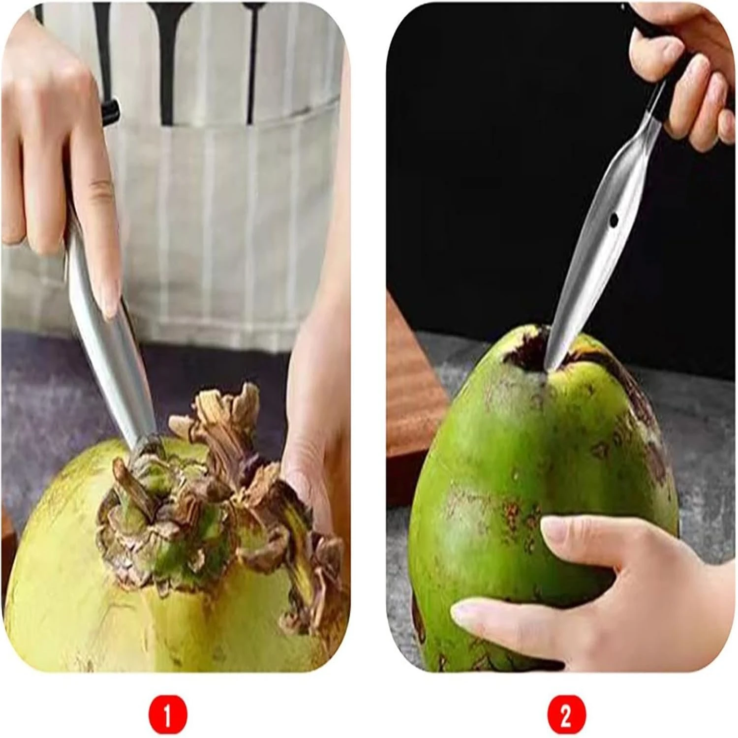 Скребок для мяса из нержавеющей стали с деревянной ручкой - инструмент для удаления мяса