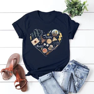 HP Wizard School Home Castle T -Shirt 9 3/4 Magic Movie HP Castle Home Castle 8 Hauptverkaufshemd - №5