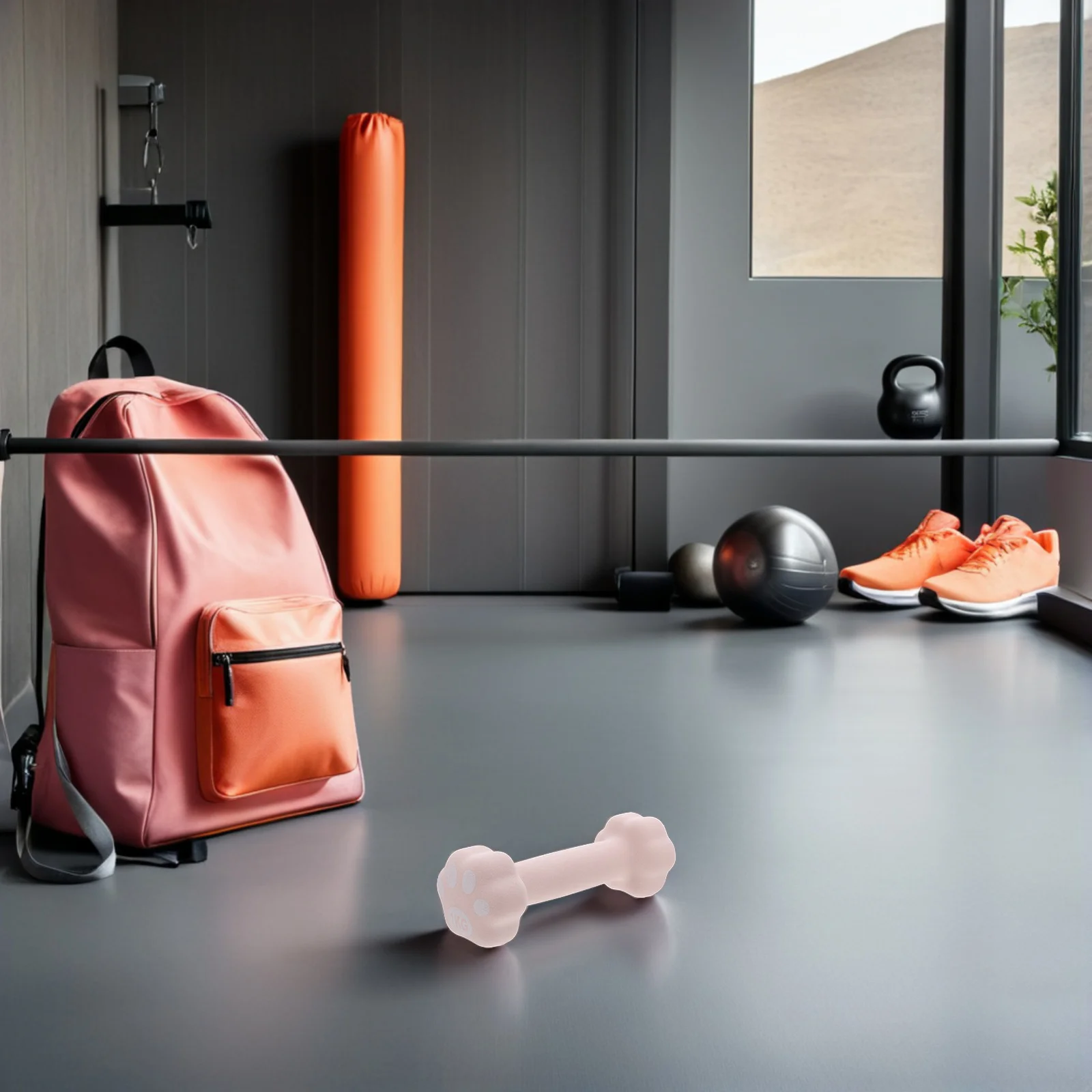 1 كجم دمبل نسائي مريح مطلي بالفينيل قبضة مريحة صغيرة للياقة البدنية المنزلية أوزان اليد معدات تدريب القوة #4