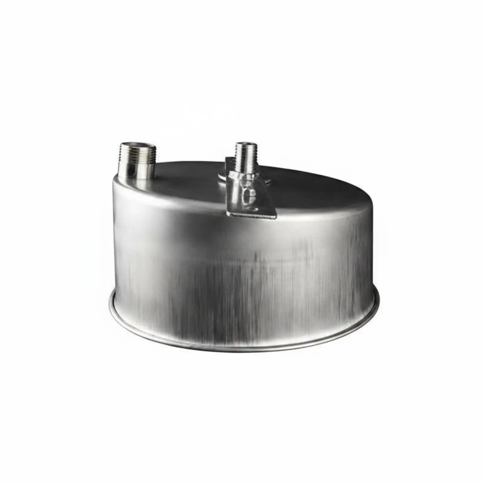 Round Stainless Steel Livestock Drainage Bowl for Pig Pen with Drain Thread Farm Cleaning Solution for Animal Housing