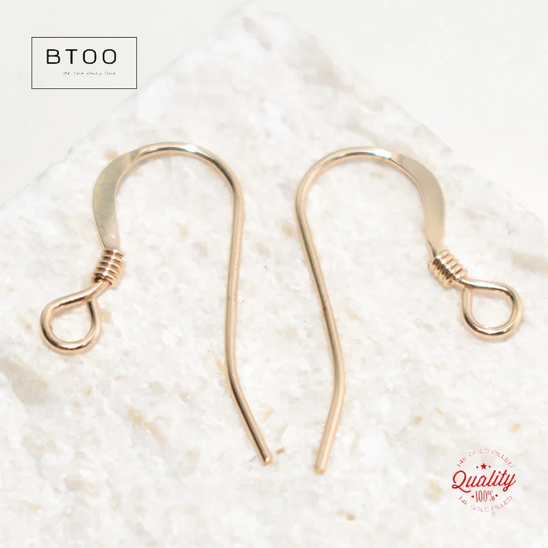 14K Goldfilled Ohrringdraht Flach mit Spirale (0,61mm) Goldener Ohrringdraht für Schmuckherstellung Ohrringe Zubehör Verschlüsse für DIY-Schmuck – Detail 15