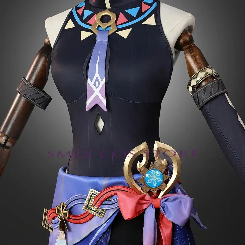 

CyCitlali Косплей Аниме Genshin Impact Униформа Костюм Хэллоуин Вечеринка Рождественская игра Ролевая одежда для женщин Citlali Парики