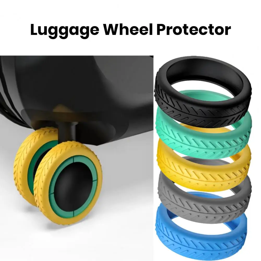 Luggage Wheel Covers Durable Silicone Wheel Protectors for Suitcase Castor Sleeves 8 Pack Flexible Scratch-proof for Luggage