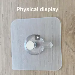 Wieszak ścienny mocny klej paznokcie trwały przezroczysty śruba z haczykiem łazienkowy do łazienki wodoodporna ściana plakat bezspoinowy ścienny hak Pvc