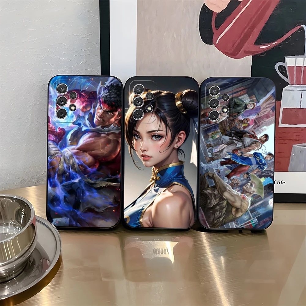 Game S-Street F-Fighter Phone Case for Samsung Galaxy S25 S24 S21 S23 S22 S20 Ultra Fe Plus A34 A16 A54 A24 A52 A53 M54 Cover