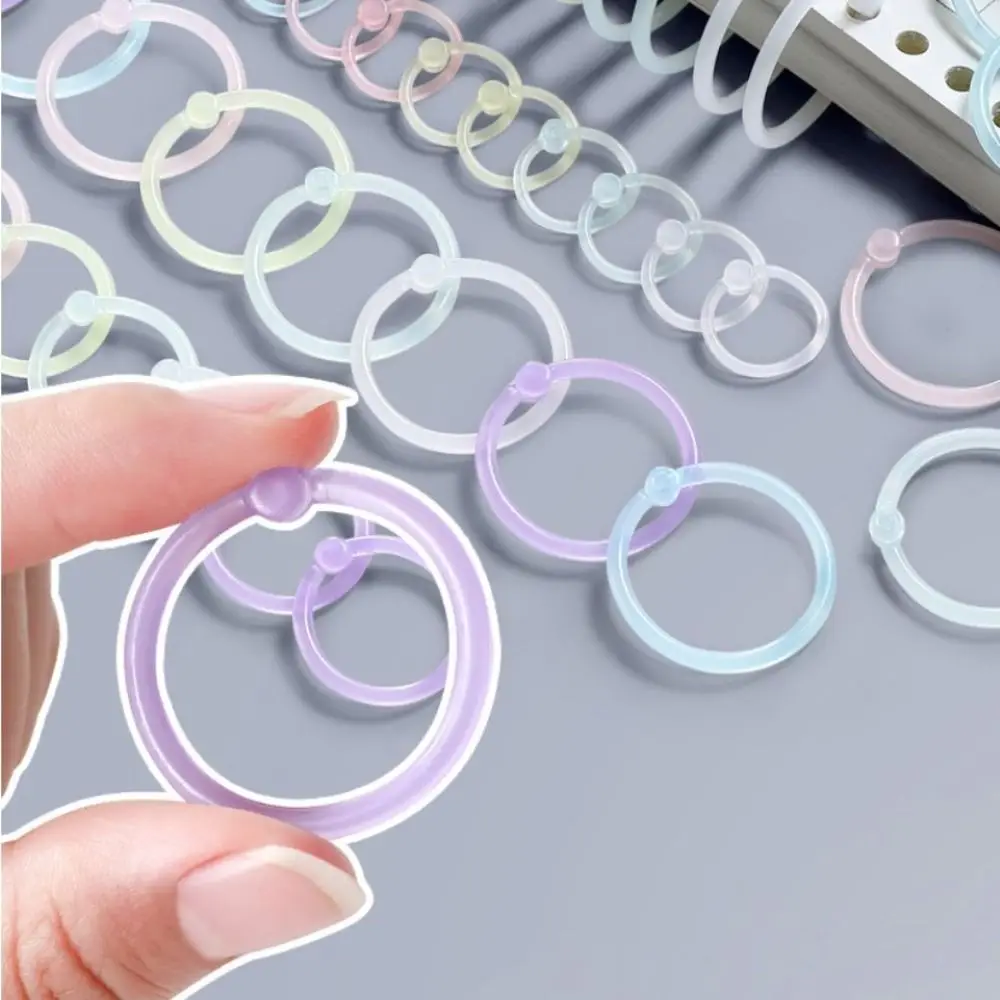 10/15/32pcs Plastic Multi-Function Circle Ring DIY Albums Loose-Leaf Colorful Book Binder Hoops Office Binding Supplies