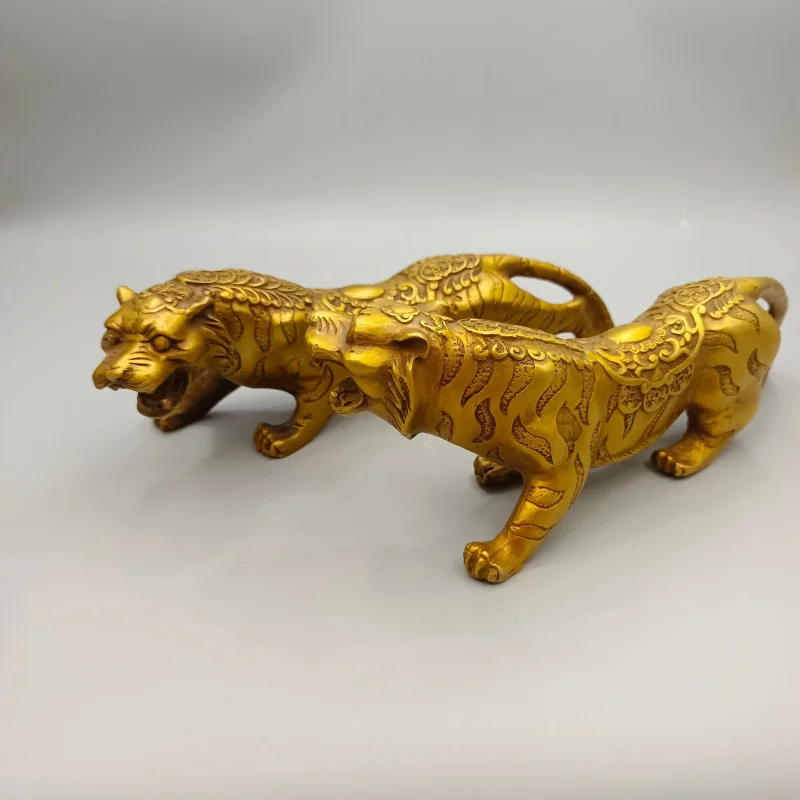 

Gu Yun Zhai Brass Retro Tiger Pair Home Decor Creative Gift Crafts Wholesale
