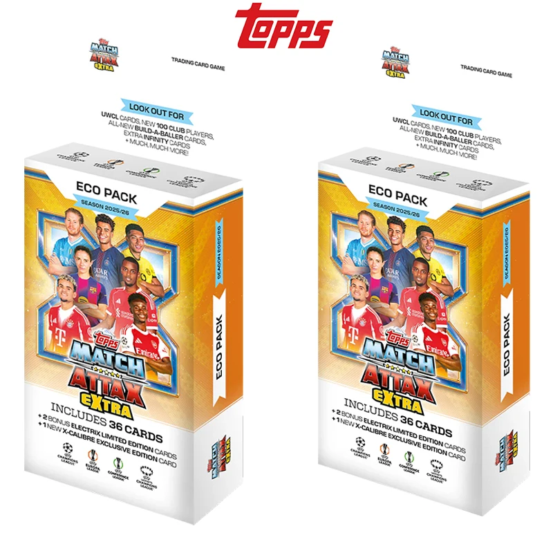 2026 Novo Topps UCC Match Attax Extra Eco Pack Cartão de Coleção Limitada de Futebol