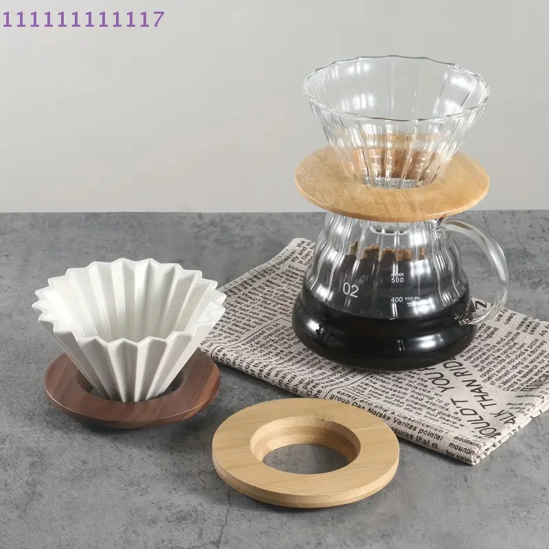 

Durable Wooden Coffee Filter Stand – Cone Dripper Holder for Pour-Over Brewing, Compatible with Origami Filters