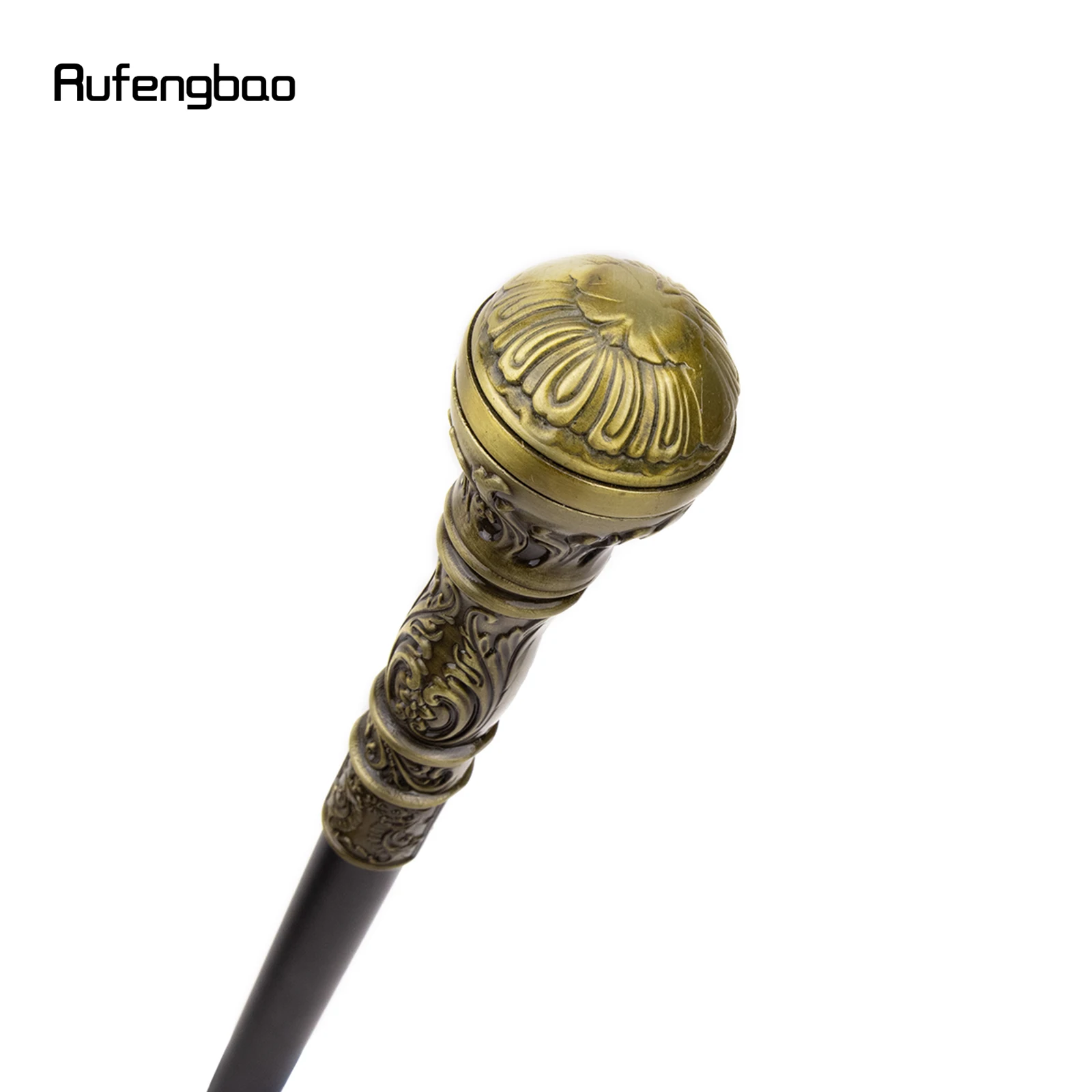 Tongkat berjalan perunggu, pegangan bulat mewah, untuk pesta dekoratif, tongkat berjalan, tongkat Crosier elegan, tongkat berjalan 93cm