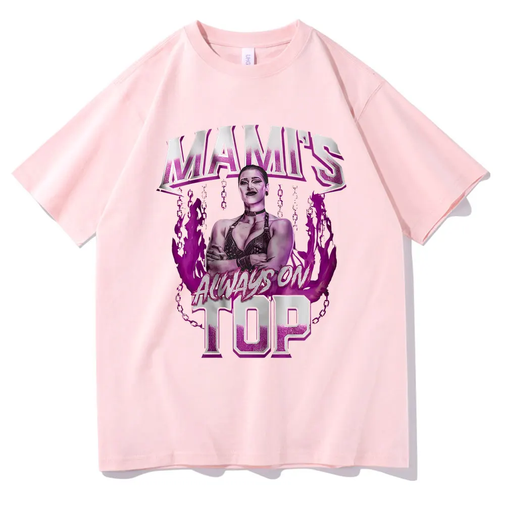 Rhea Ripley Action Figure T-shirt para homens e mulheres, T-shirt extragrande, Manga curta, Masculino, Vintage, Casual, Moda Unissex