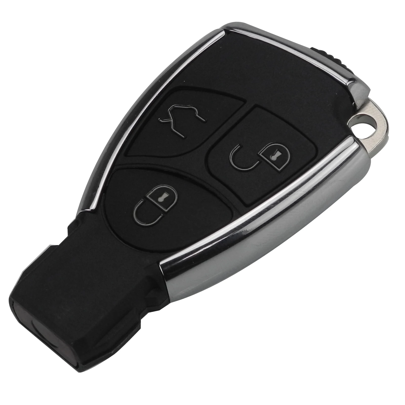 Jingyuqin Smart Car Key Shell For Mercedes For Benz B C E ML S CLK SLK CL GL Chrome Battery Holder Auto Remote Key Fob 3 Buttons