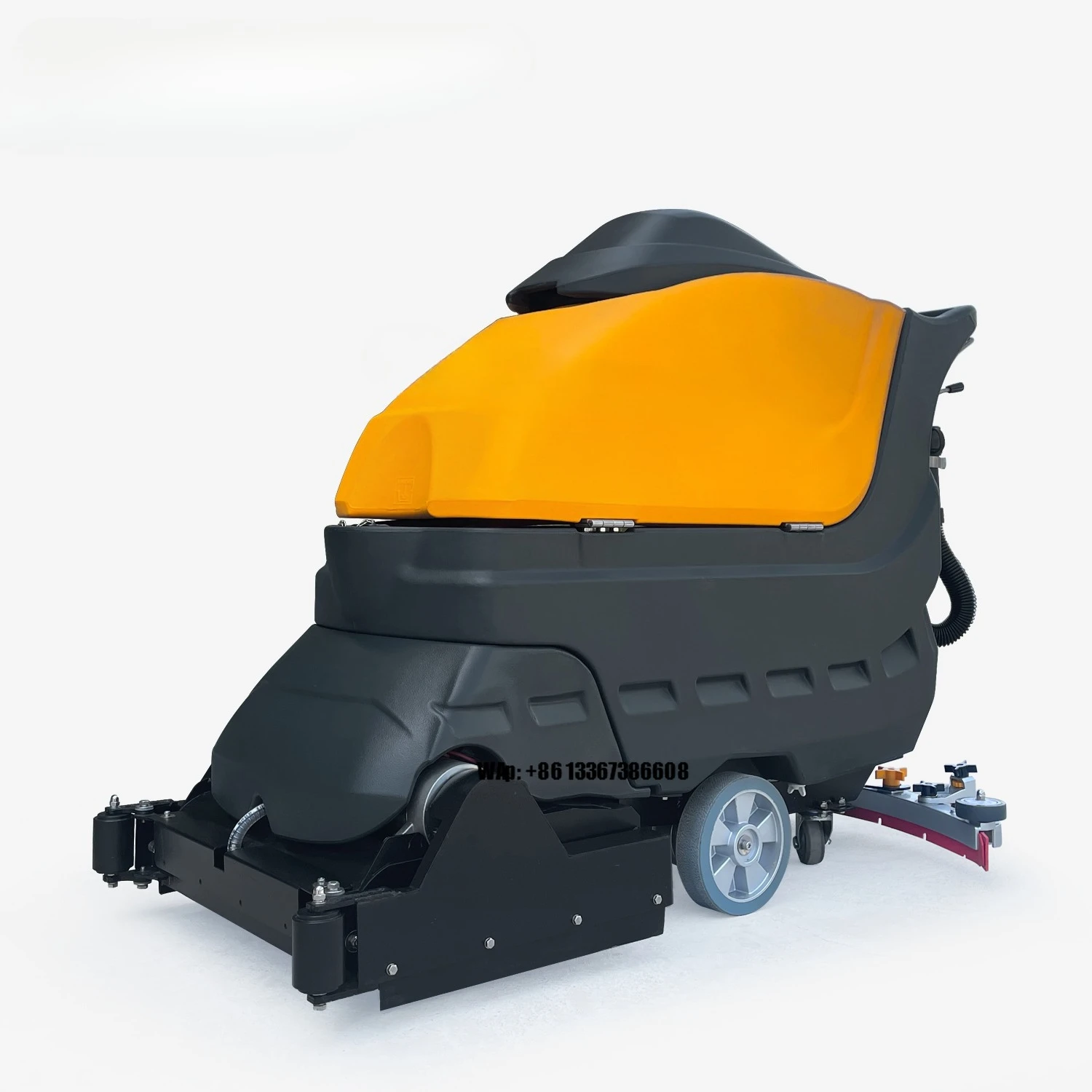 Multifunctional Electric Floor Cleaning Machine Hand-Push Sweeper-Scrubber with Double Roller Brush Design