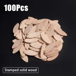 100Pcs Wooden Panel Splicing Cookie Tenon 0# 10# 20# DIY Mortising Machine Splicer Beechwood Wood Chips Putting Together