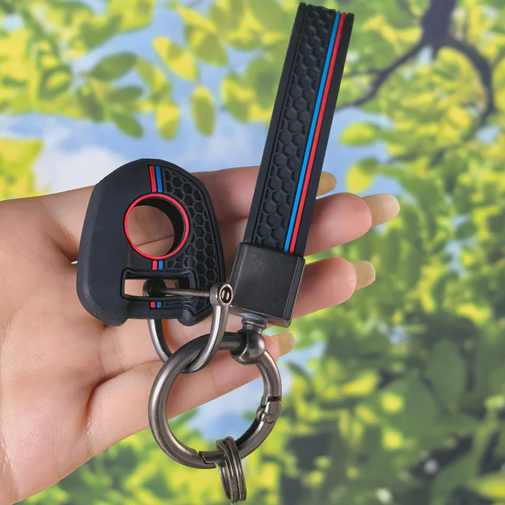 Scratch Resistant Silicone Key Case With Keychain For Honda CB650R CB500X CB500F CB1100 CB1000R CB125R CB300R