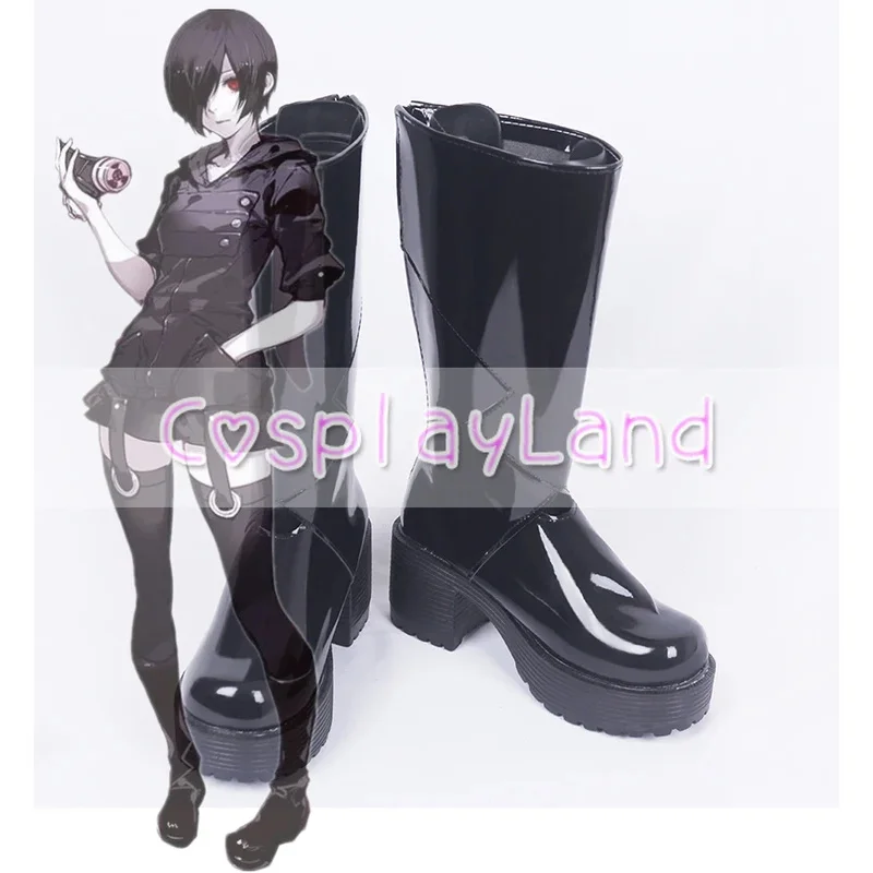 

Tokyo Ghoul Kirishima Touka, черная обувь для косплея для взрослых, женская обувь, аксессуары для костюмов, индивидуальный заказ