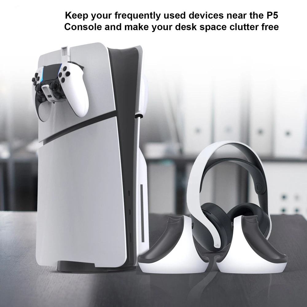 Para PS5 Pro PS5 accesorios delgados controlador soporte para auriculares montaje para consola Playstation 5 Gaming auriculares gancho de soporte