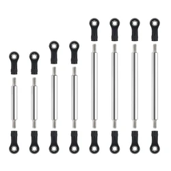 8PCS Stainless Steel Straight Links Set for 1/18 RC Crawler TRX4M Chassis Suspension High Clearance Upgrade Parts