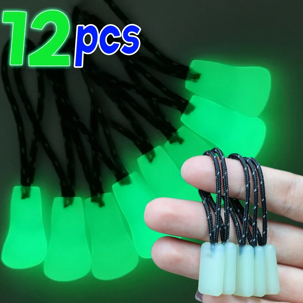 

12-1 шт., светящийся комплект на молнии, маркеры, светящиеся в темноте ночь для пальто, куртки, рюкзака, палатки, молнии, уличный рюкзак, сумка
