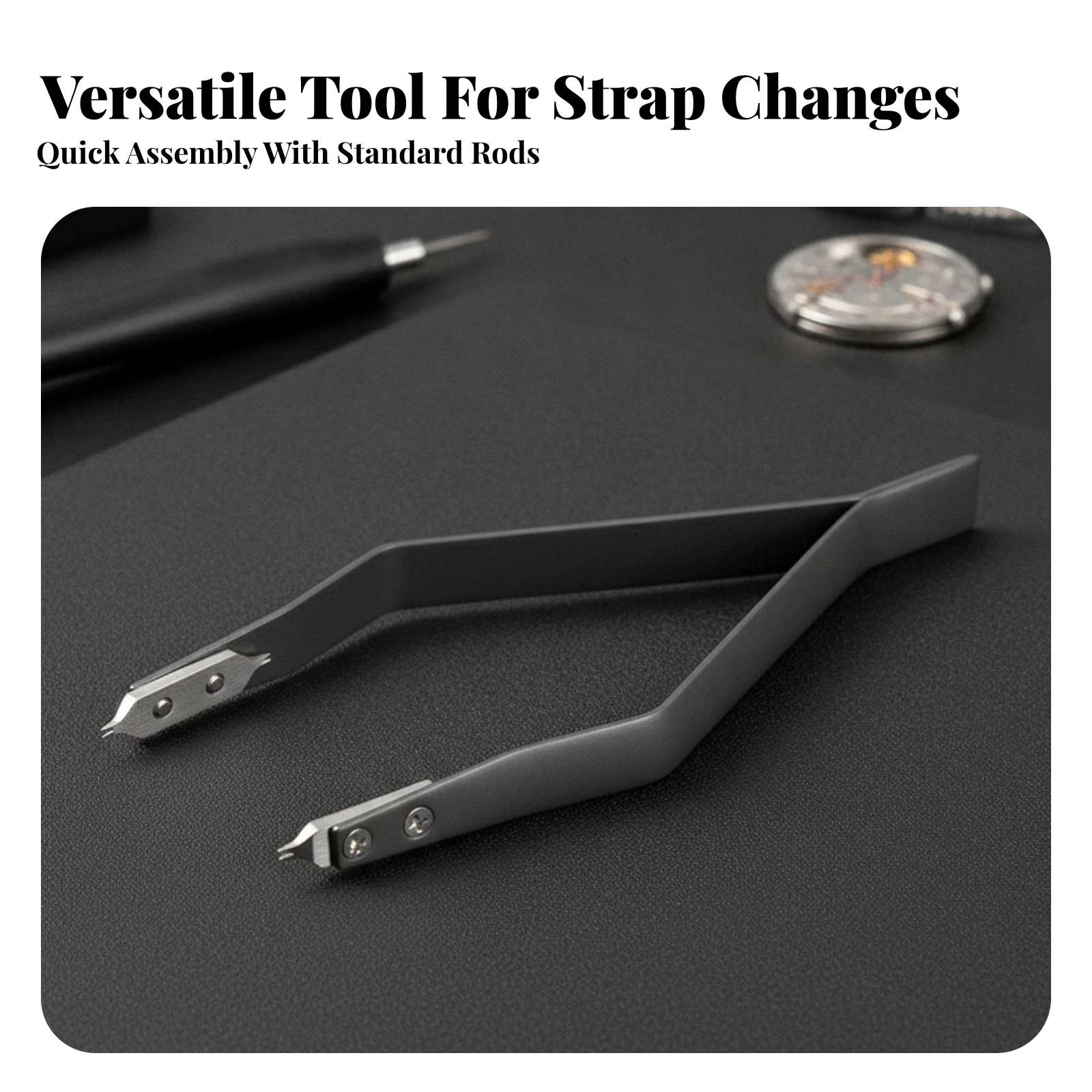 Watch Spring Bar Tweezers Slim Spring-Bar Removal Tool Watch Tweezer with Beveled Tips Lightweight Fitting Tool Compact