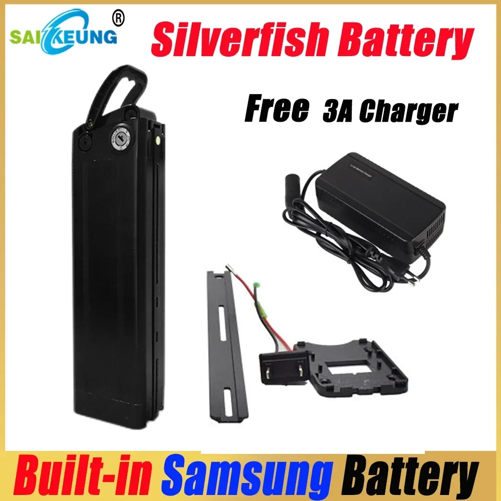 Lengthen-SilverFish Lithium Battery for Electric Bike, 36, 52v, 60v, 72V, 48V, 50Ah, 60Ah, 20Ah, Akku Accu 250-3000W, 30Ah, 40Ah