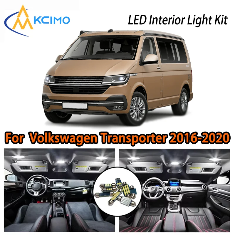 

Convenient LED Interior Lights For Volkswagen Transporter Multivan Caravelle T6 2016-2020, Two Colors Choice Super Bright