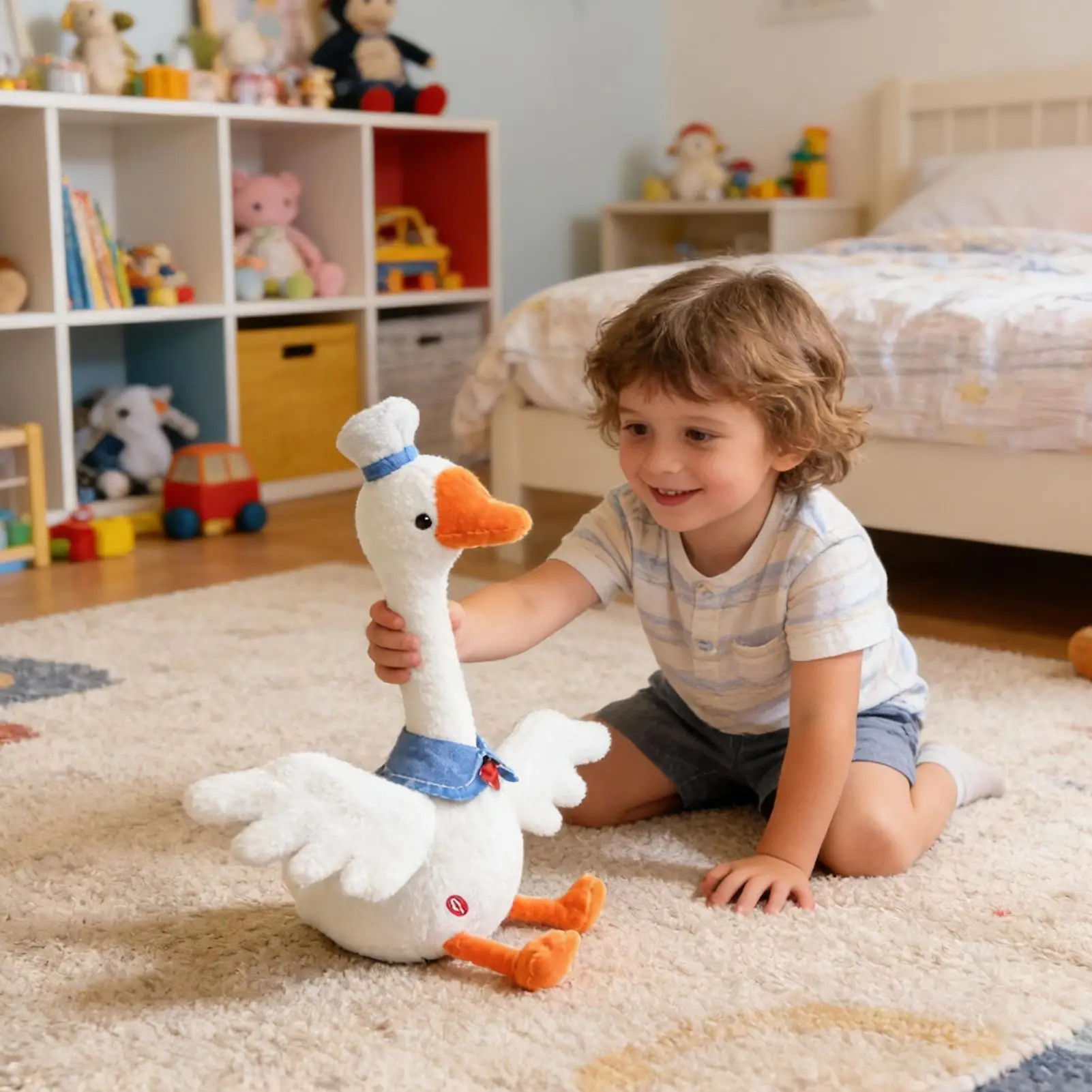 

Stuffed Animal 34cm Rechargeable Talking Dancing Singing Toy Plush Stuffed Animals for Kids Girls Boys Children Birthday Sofa