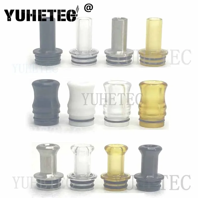 1PCS Drip Tip 510 DVARW Taifun GTR Stainless Steel PEI POM Mouthpiece Heat Resistance rda Machine