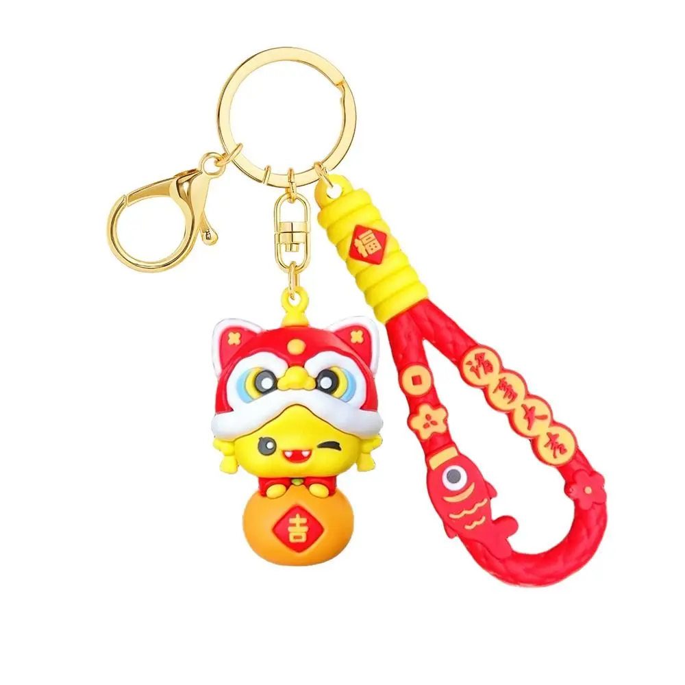 3D Snake Shape Cartoon Snakelet Keychain PVC 2025 Bag Pendant Year Of The Snake Good Lucky Key Chain Gift