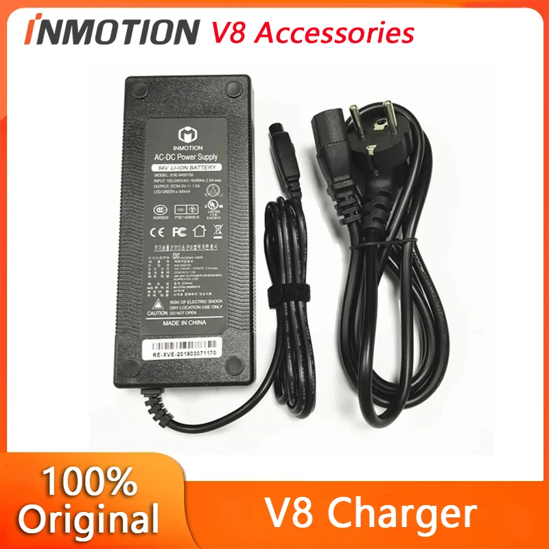 

Original Charger for INMOTION V8 Self Balance Scooter Unicycle Electric Skateboard 84V Li-on Battery Charger Power Supply Part